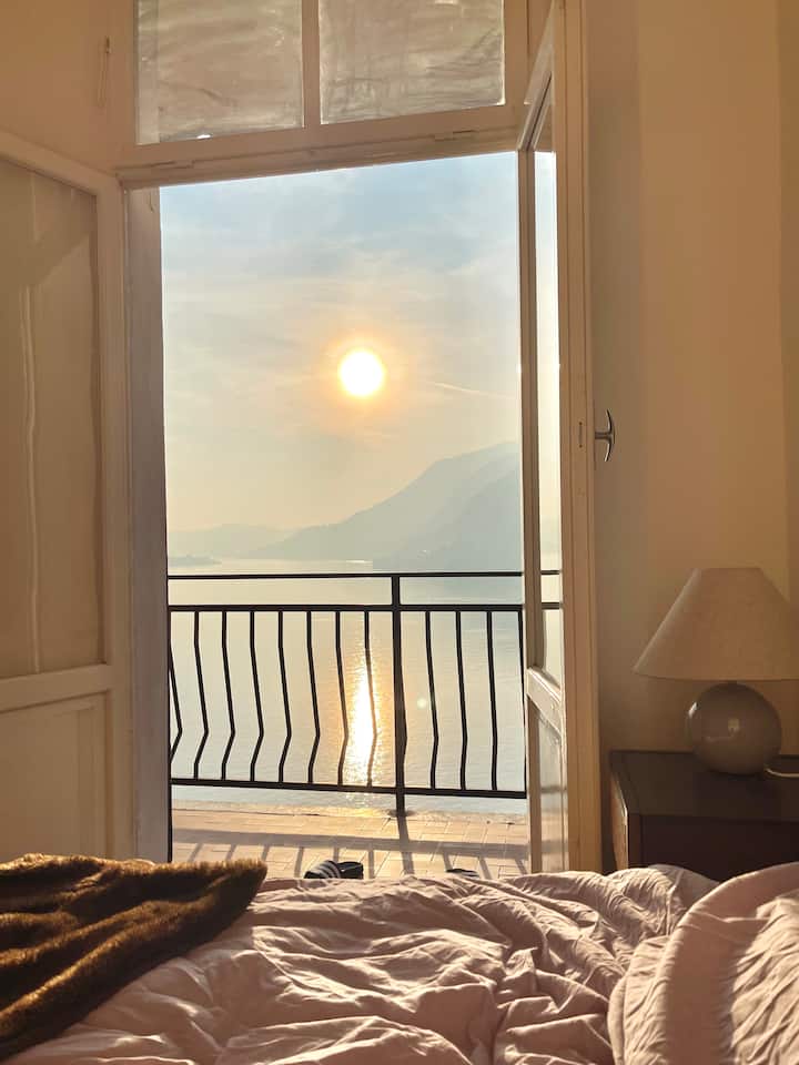 Sunrise over Lake Como seen from the bedroom